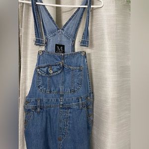 Denim short overalls